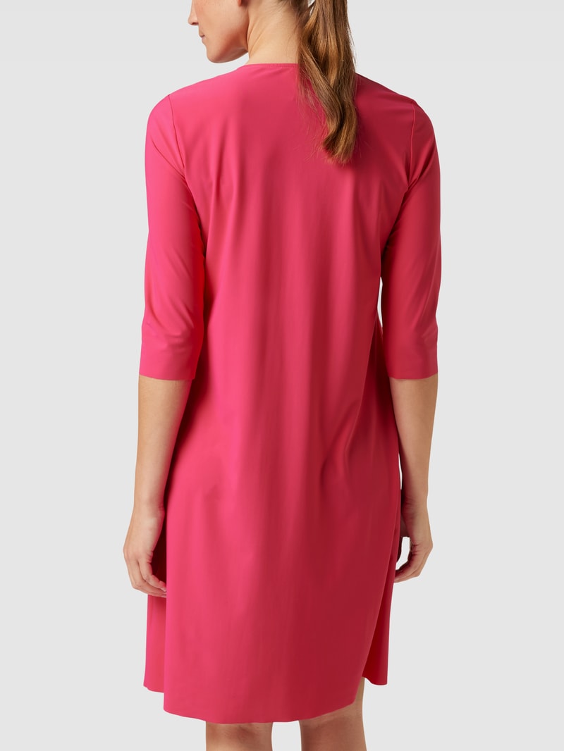 Knielanges Kleid mit Tunikakragen Modell 'SANAA' in pink
