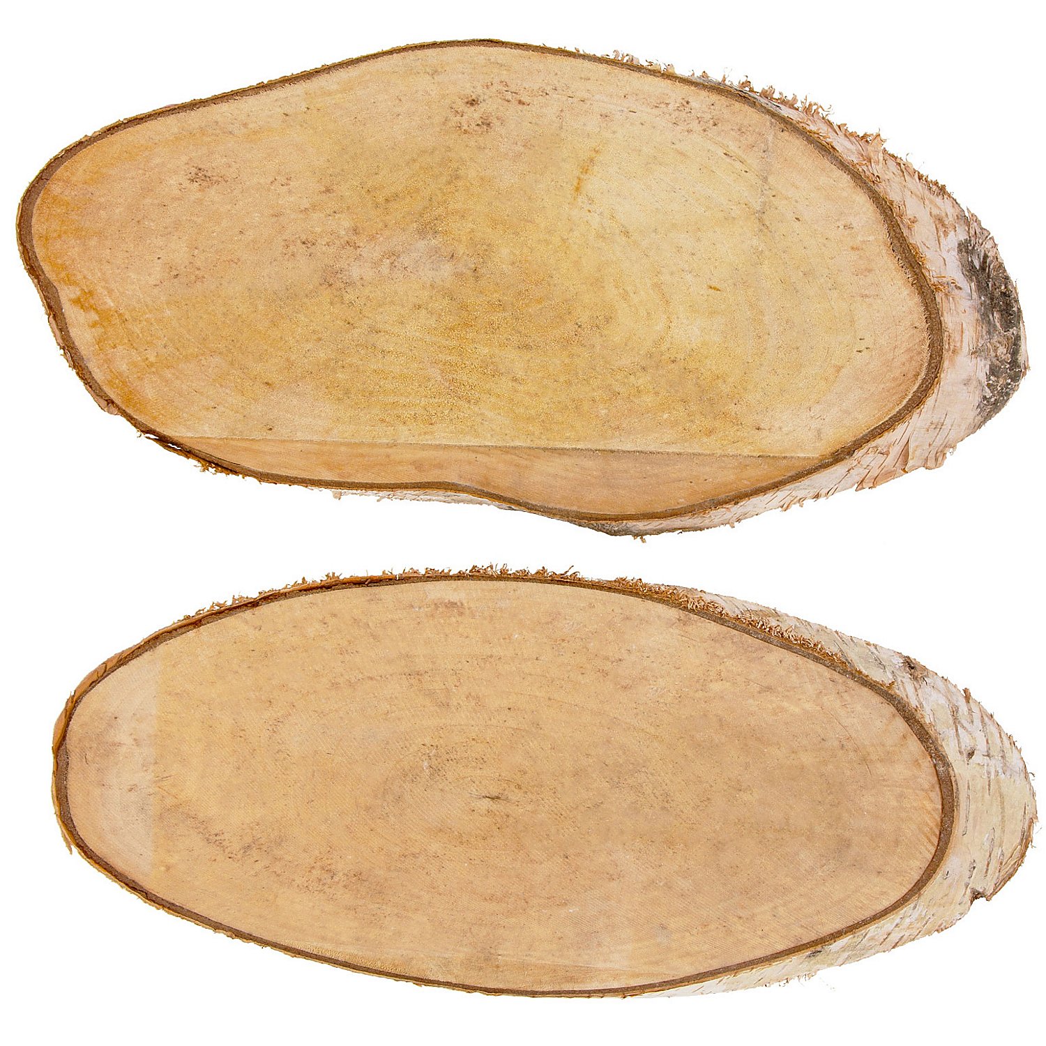 Birkenscheiben oval, 32 x 15 cm, 2 Stück