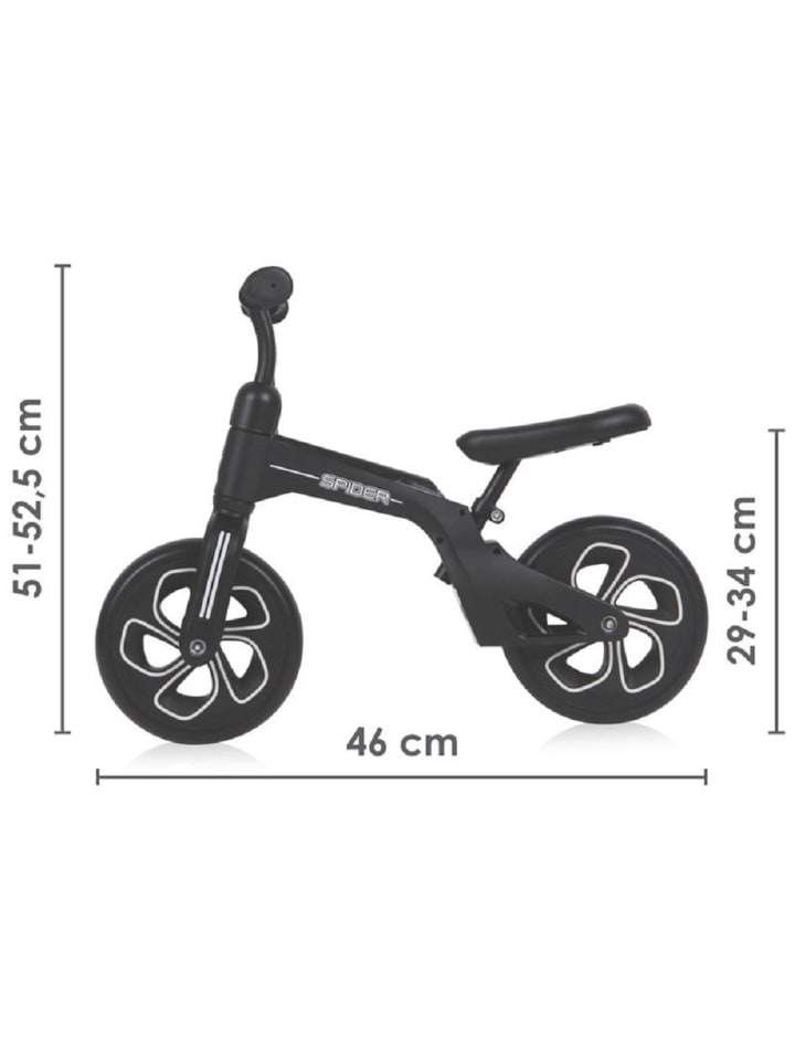 Lorelli Laufrad Spider 10 Zoll in schwarz günstig kaufen onesize