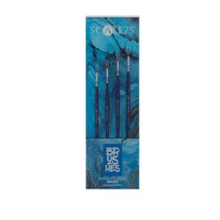Scale 75 - Kolinsky Sable Basic Brushs Set - Round Pointed Blue (4)