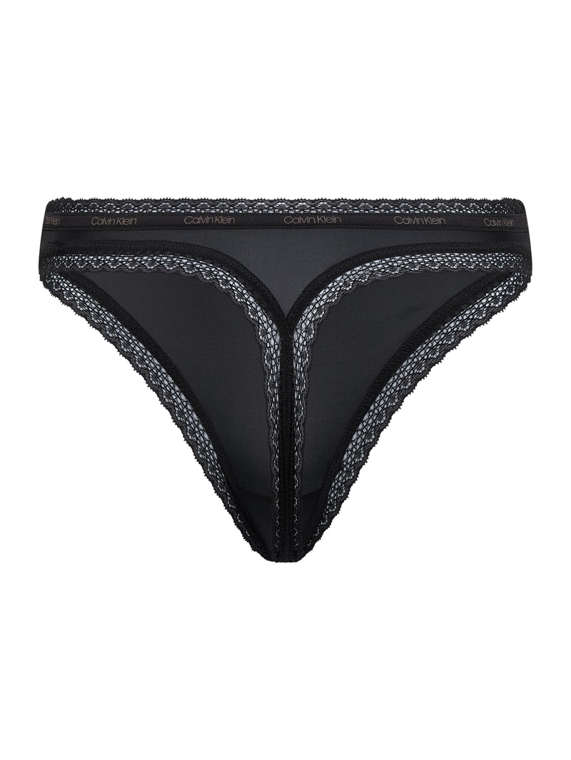 String aus Mikrofaser in schwarz
