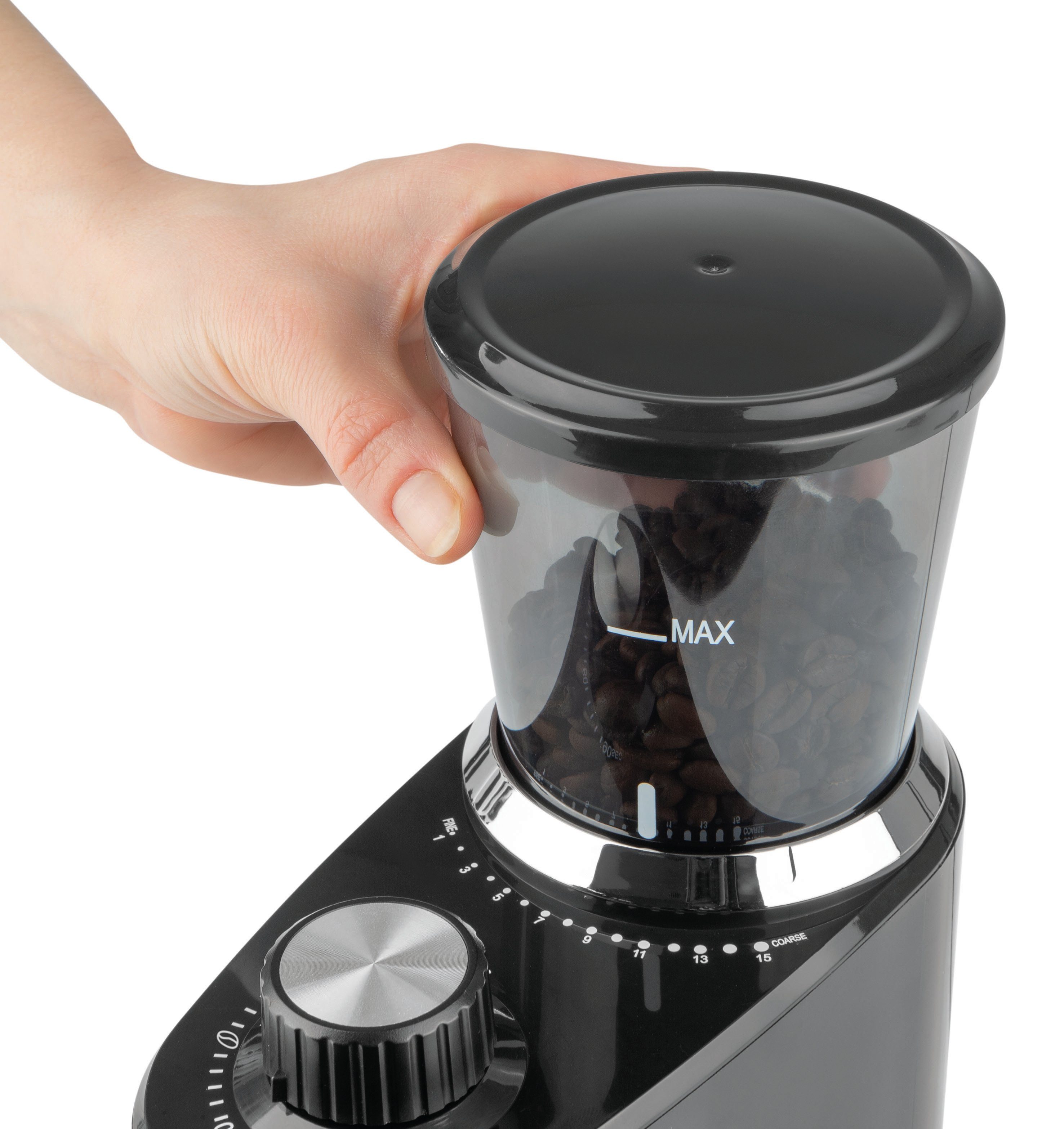 BEEM Kaffeemühle GRIND-Intense, 150 W, Kegelmahlwerk, 160 g Bohnenbehälter