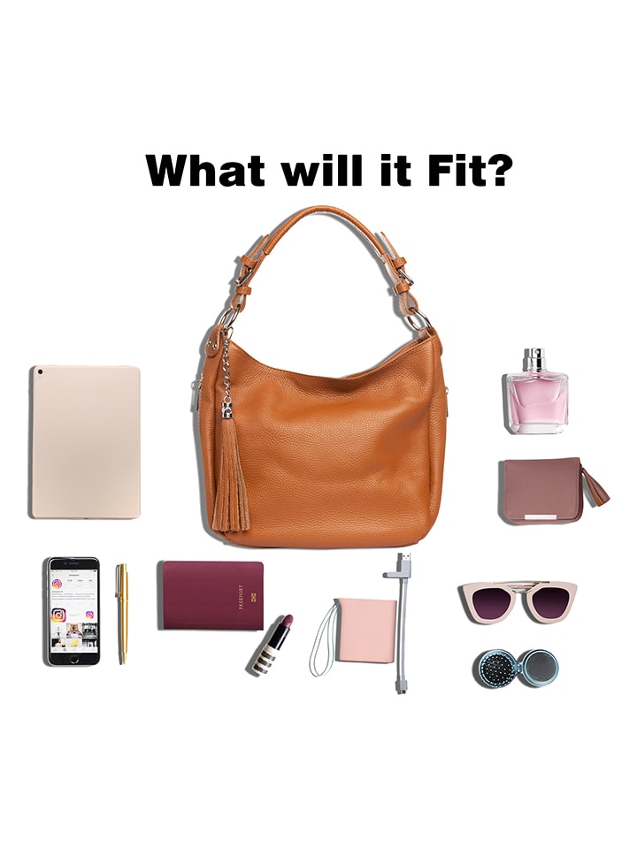 Lia Biassoni Leder-Schultertasche 