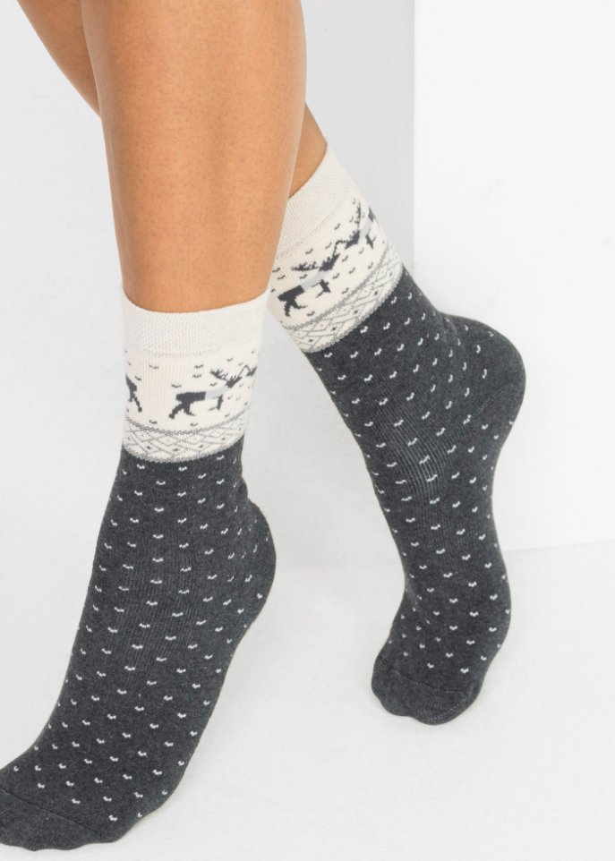 Thermo Socken (3er Pack) mit Bio-Baumwolle und Geschenkkarte