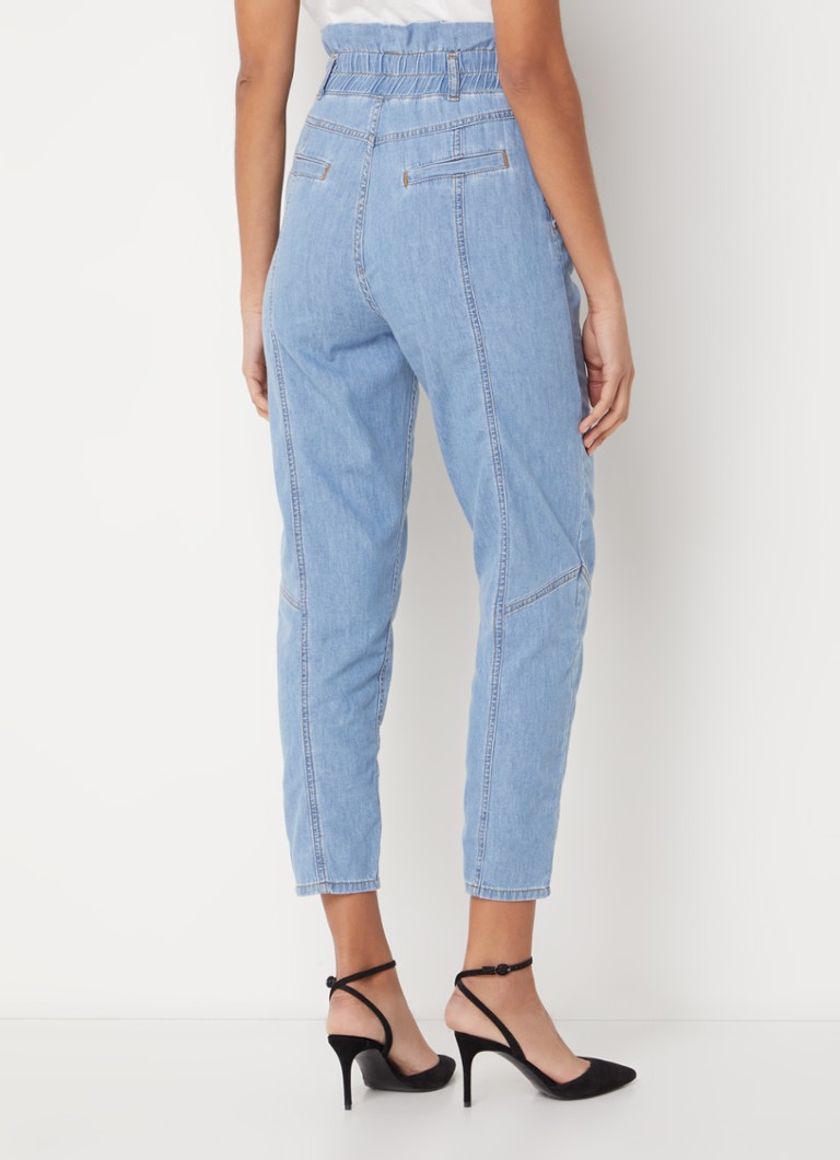 Blugi skinny Lony cu talie înaltă și mânecă scurtă, în culoarea trifoiului.