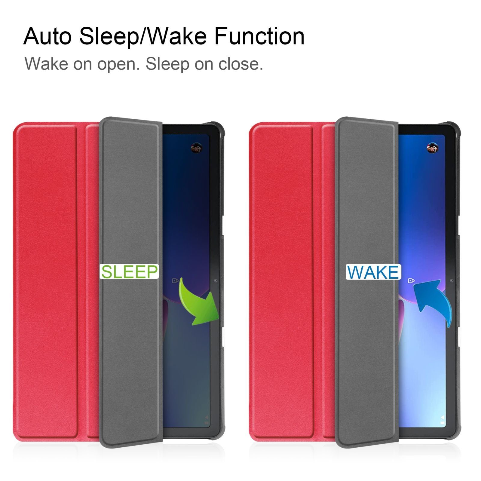 Lobwerk Tablet-Hülle Schutzhülle für Lenovo M10 3rd Gen 2022 10.1 Zoll, Wake & Sleep Funktion, Sturzdämpfung, Aufstellfunktion