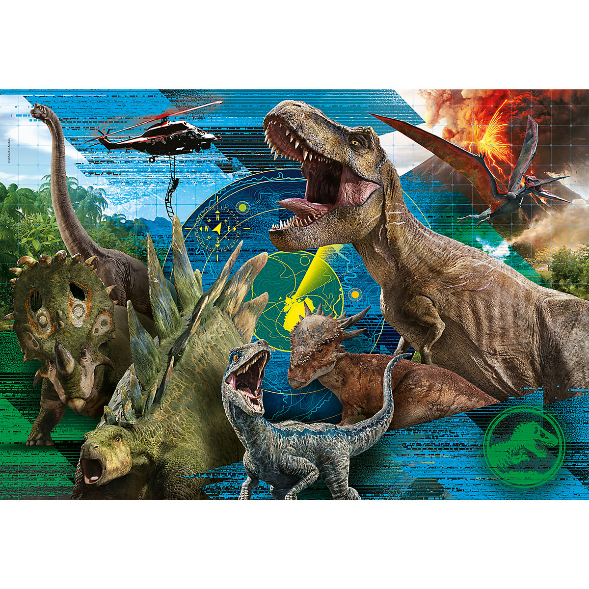 Puzzle 104 Teile Supercolor - Jurassic World