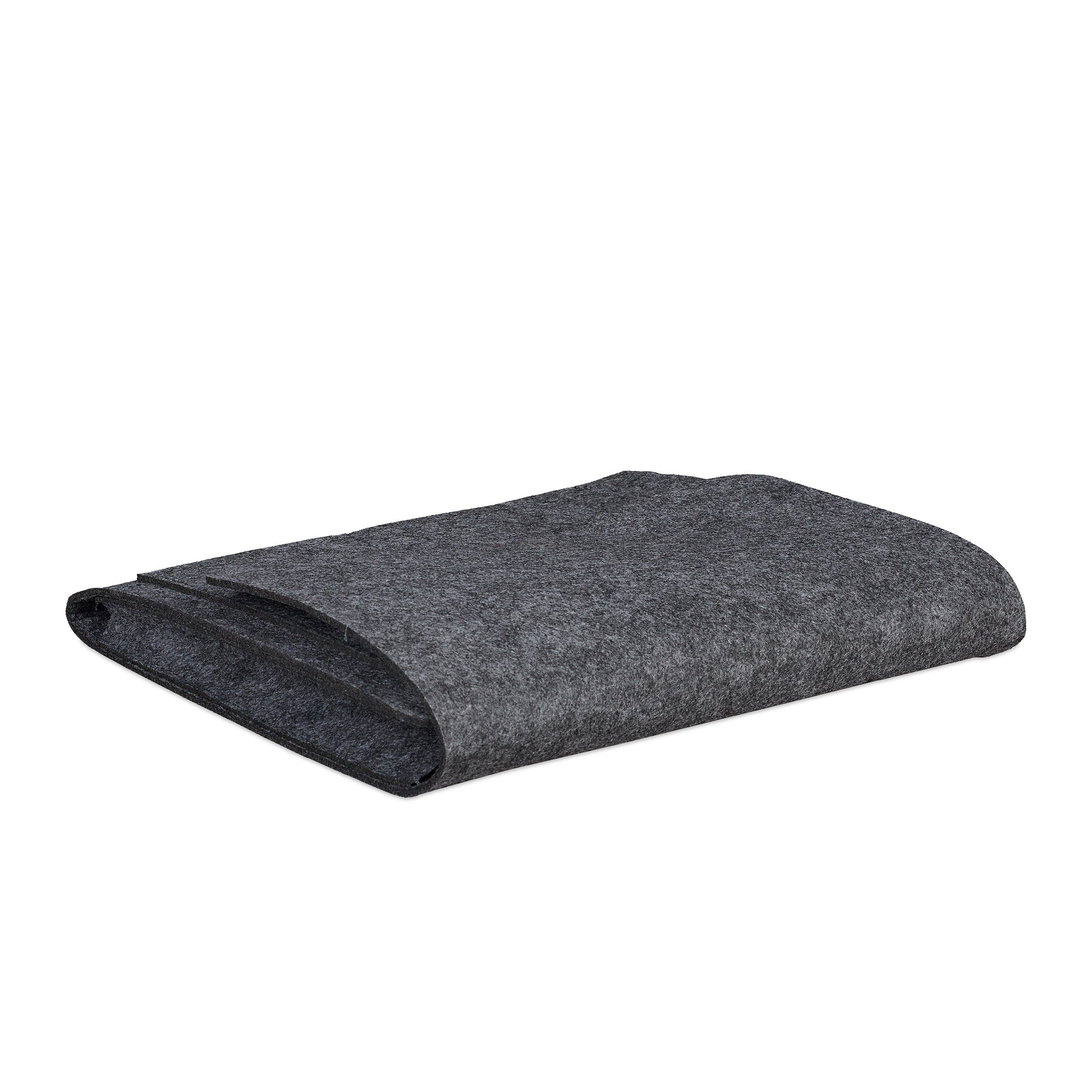 relaxdays Betttasche Betttasche aus Filz, Dunkelgrau