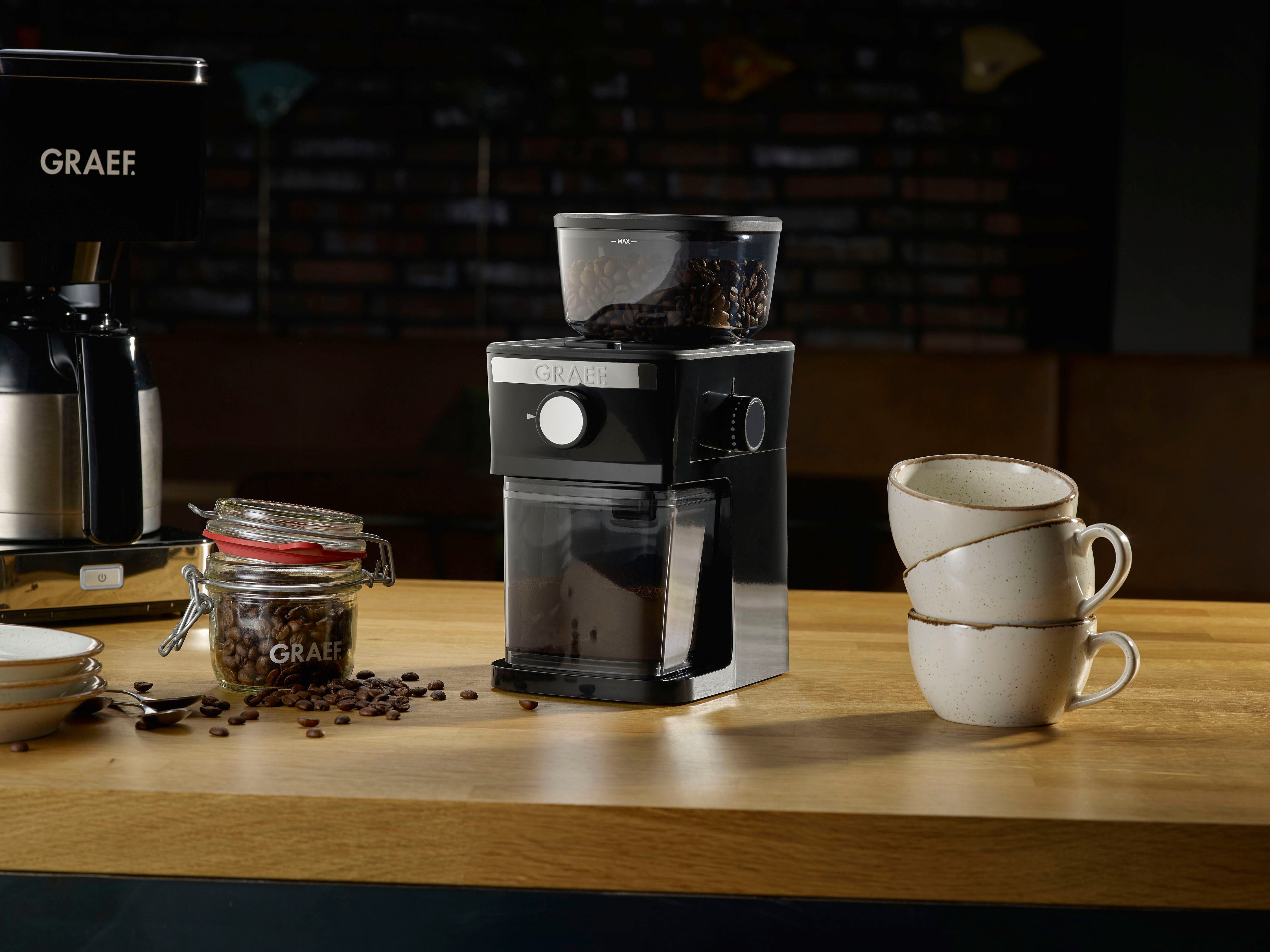 Graef Kaffeemühle CM252, 130 W, Scheibenmahlwerk, 80 g Bohnenbehälter