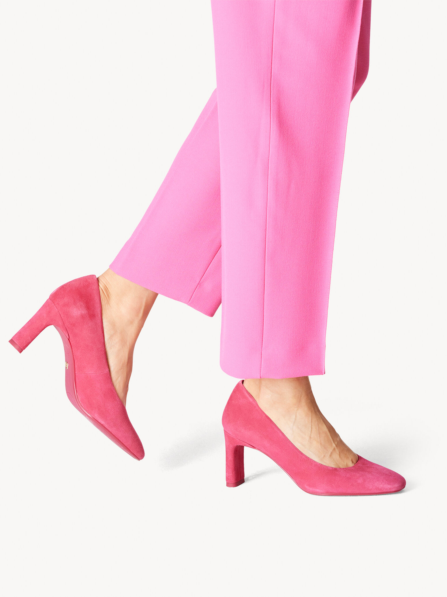Escarpin en cuir - rose fuchsia