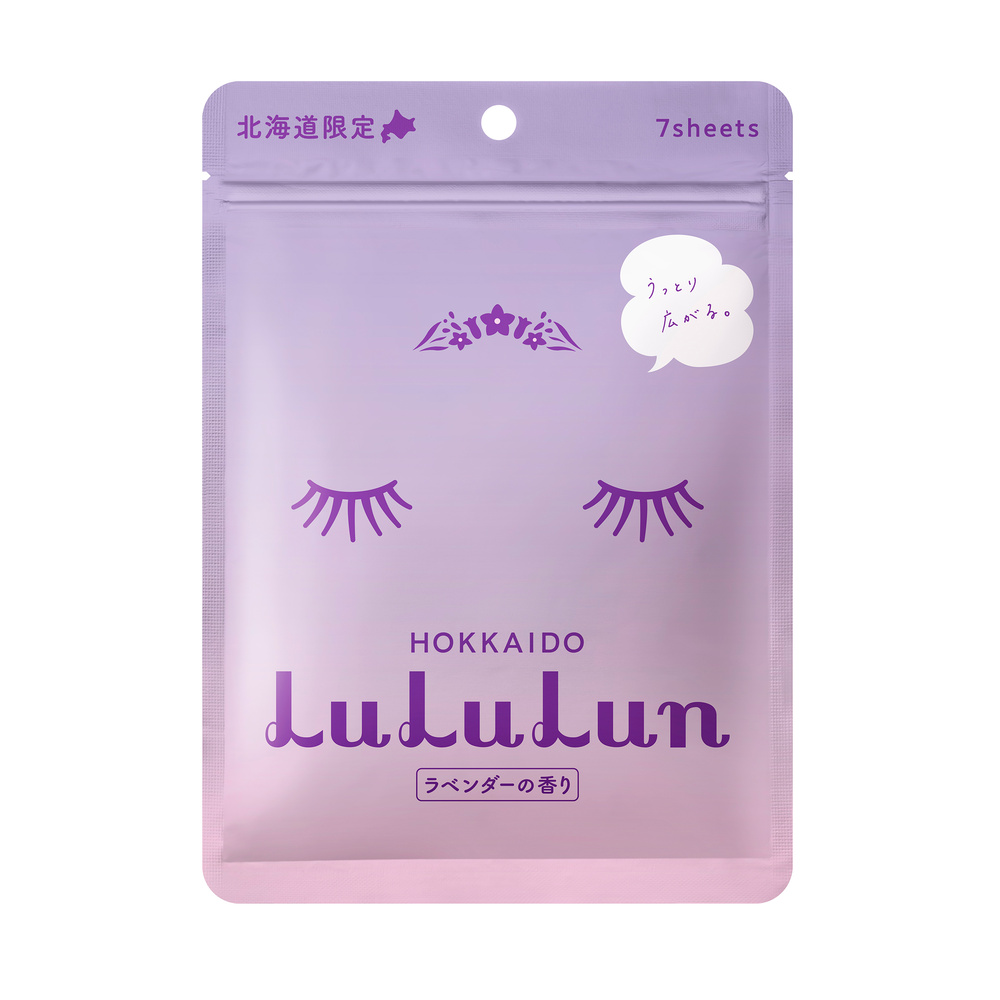 lululun Premium Hokkaido Lavande, Pack 7 masques Masque tissu facial
