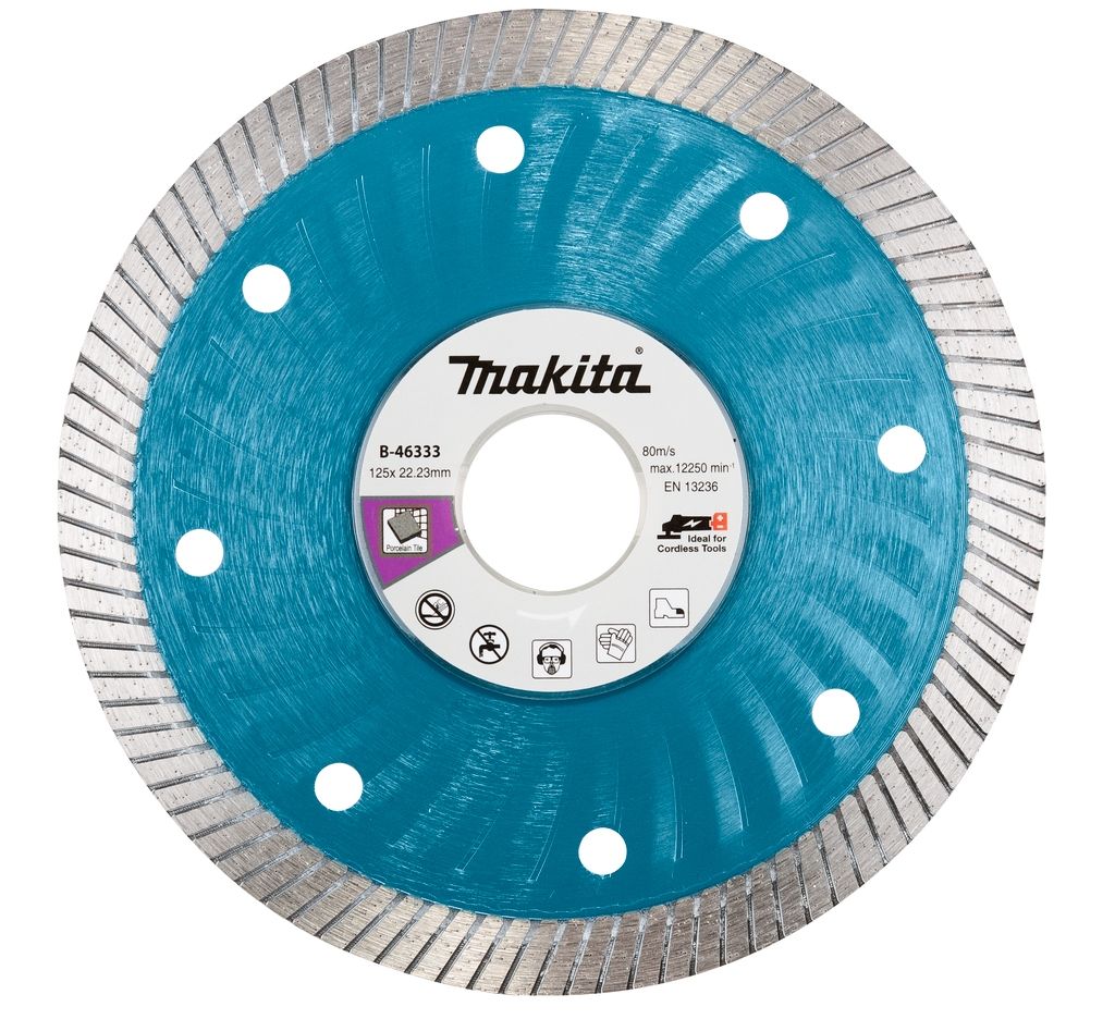 Makita Zubehör B-46333 Diamantscheibe 125 x 22,2 mm Blau Turbo