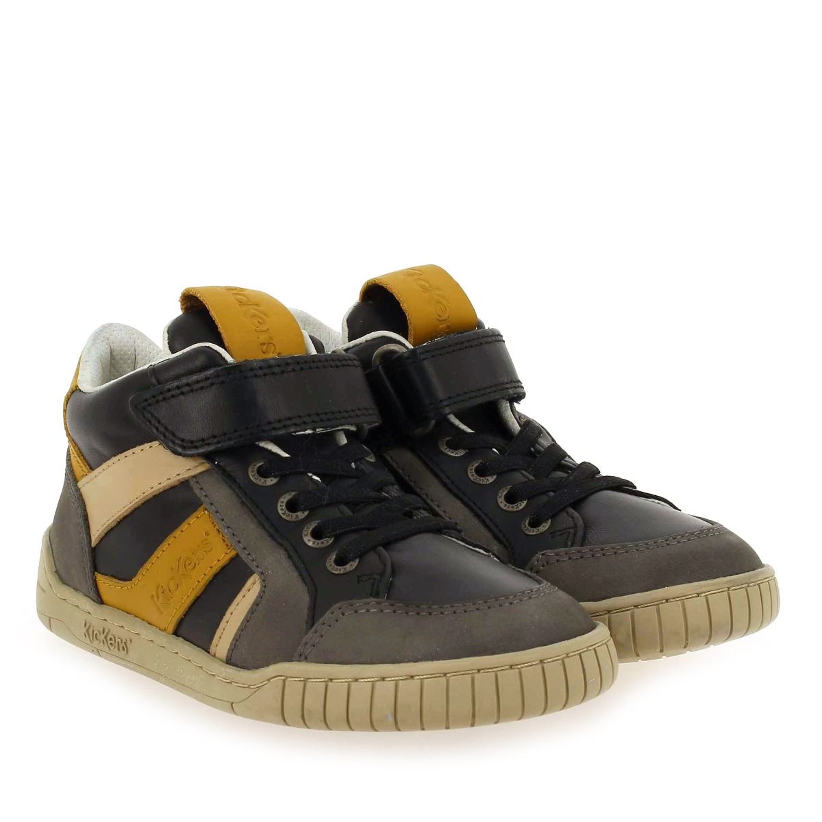 Kickers  WINCKY CDT H22 - gris jaune