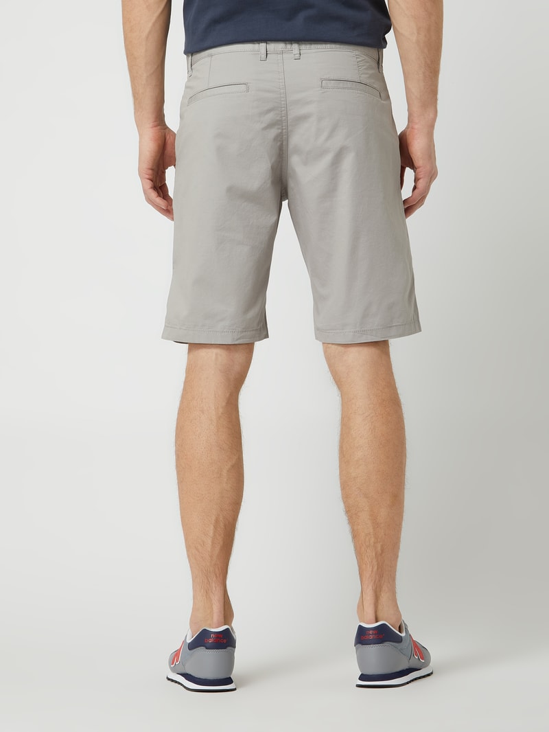 Chino-Shorts aus Baumwolle in hellgrau