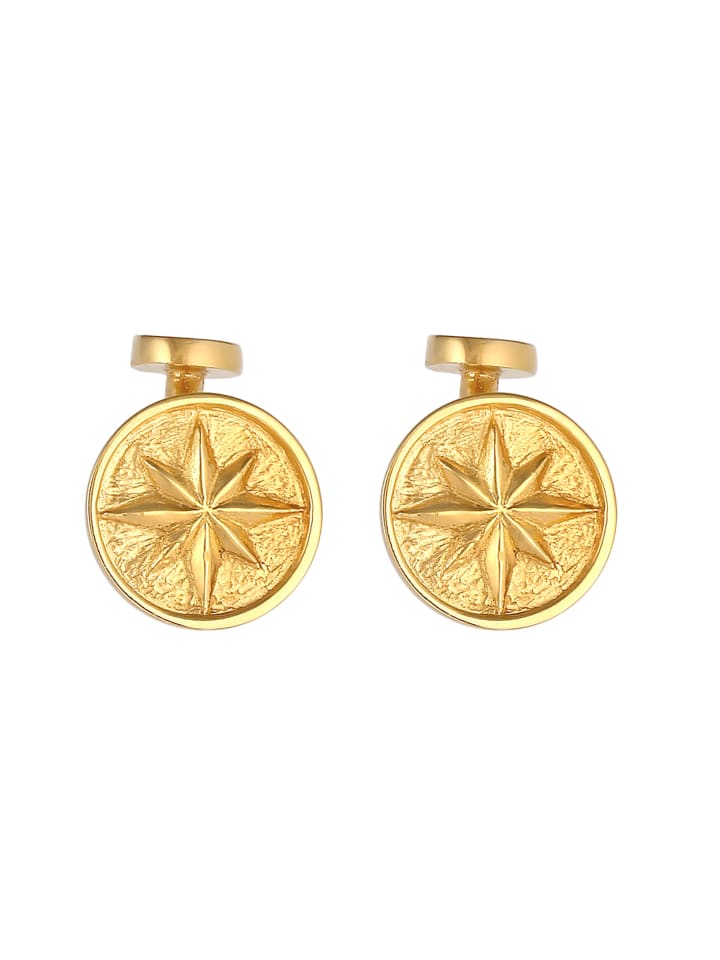 KUZZOI Manschettenknopf 925 Sterling Silber Kompass in Gold günstig kaufen onesize