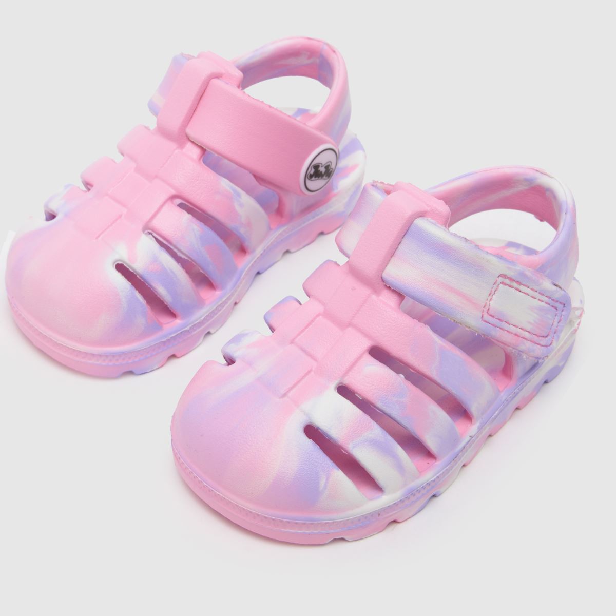 JUJU JELLIES rosa multifärgade cherub-sandaler för småbarn