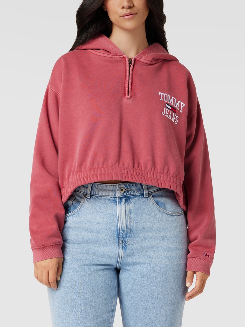 PLUS SIZE Hoodie mit Logo in kirschrot