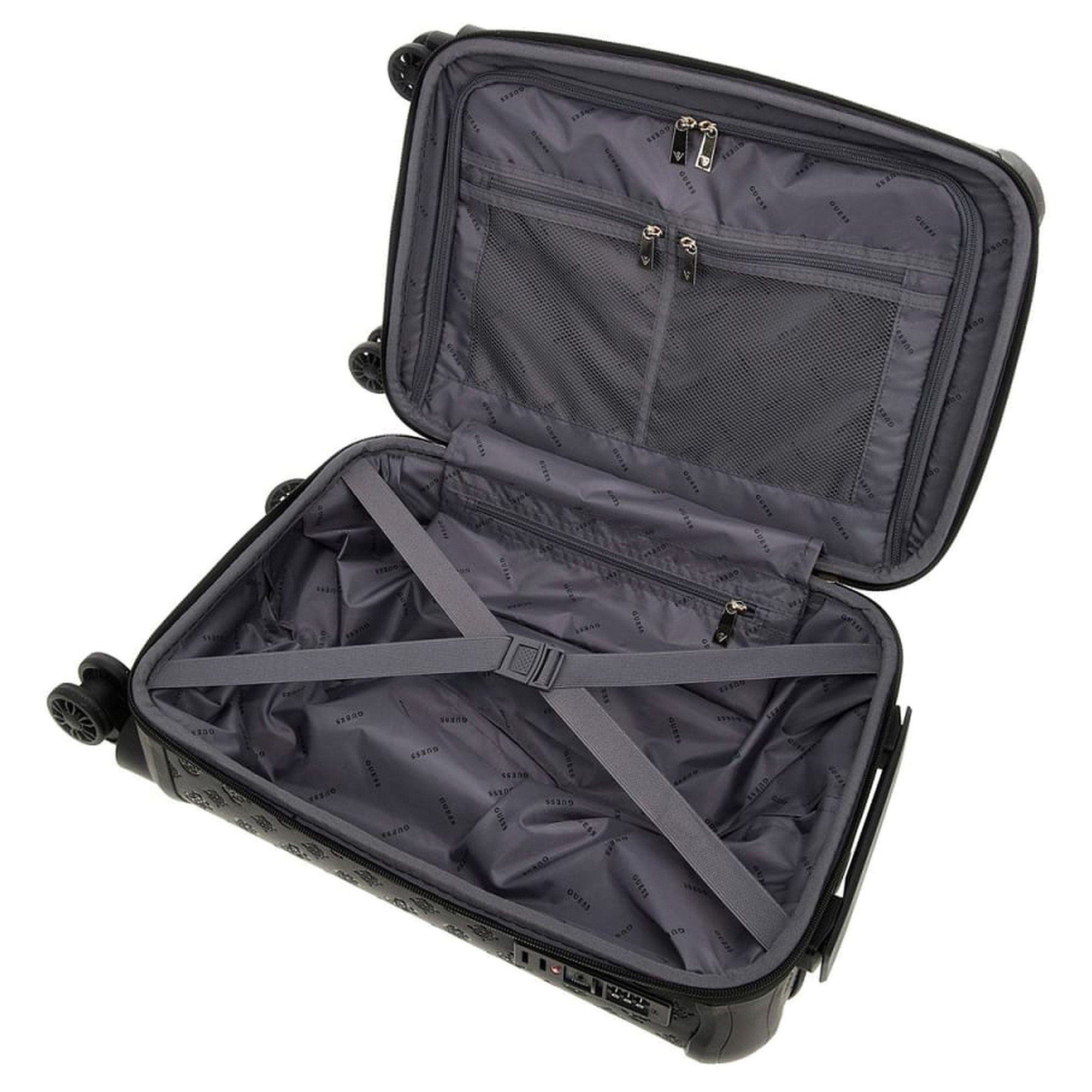 Guess Handgepäck-Trolley Wilder 18 IN - 4-Rollen-Kabinentrolley 54 cm S, 4 Rollen Rollen