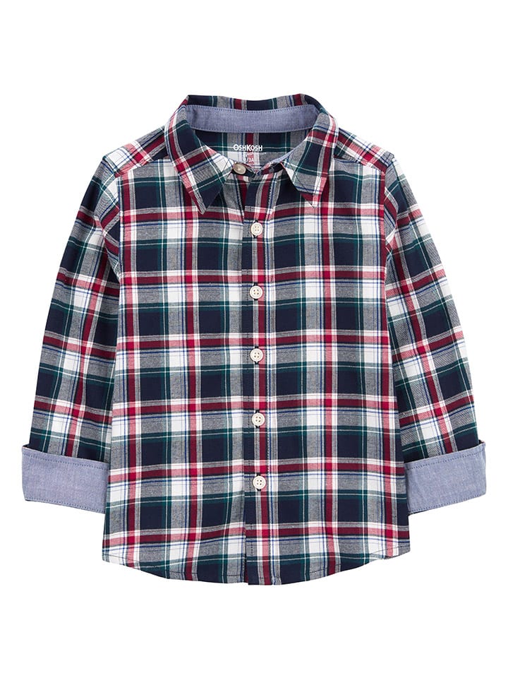 OshKosh Hemd in Dunkelblau/ Rot günstig kaufen