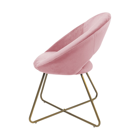 Samtstuhl SELESA, rosa