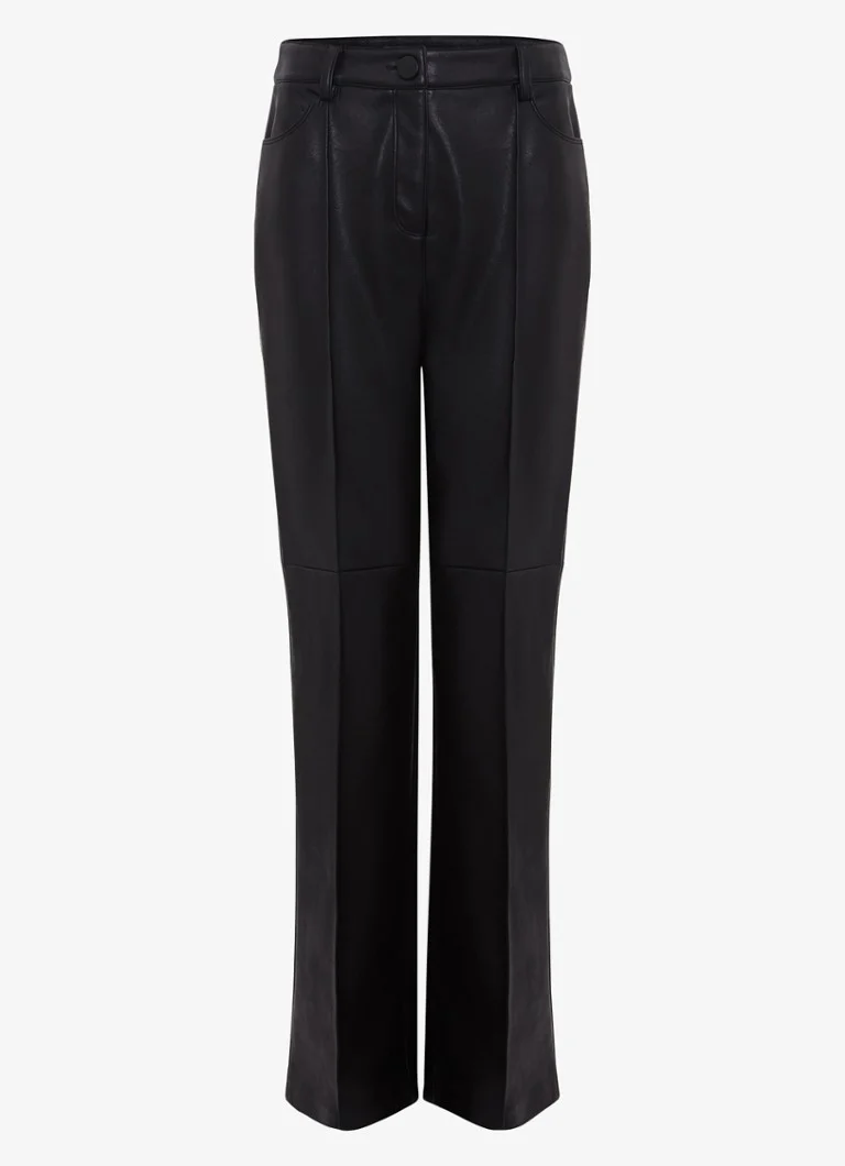 Pantaloni largi cu talie înaltă Phase Eight Melissa din piele ecologică