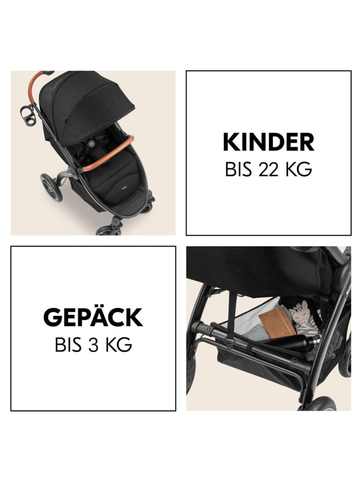 Hauck Buggy & Sportwagen UpTown Black (mit Liegefunktion, in schwarz günstig kaufen onesize