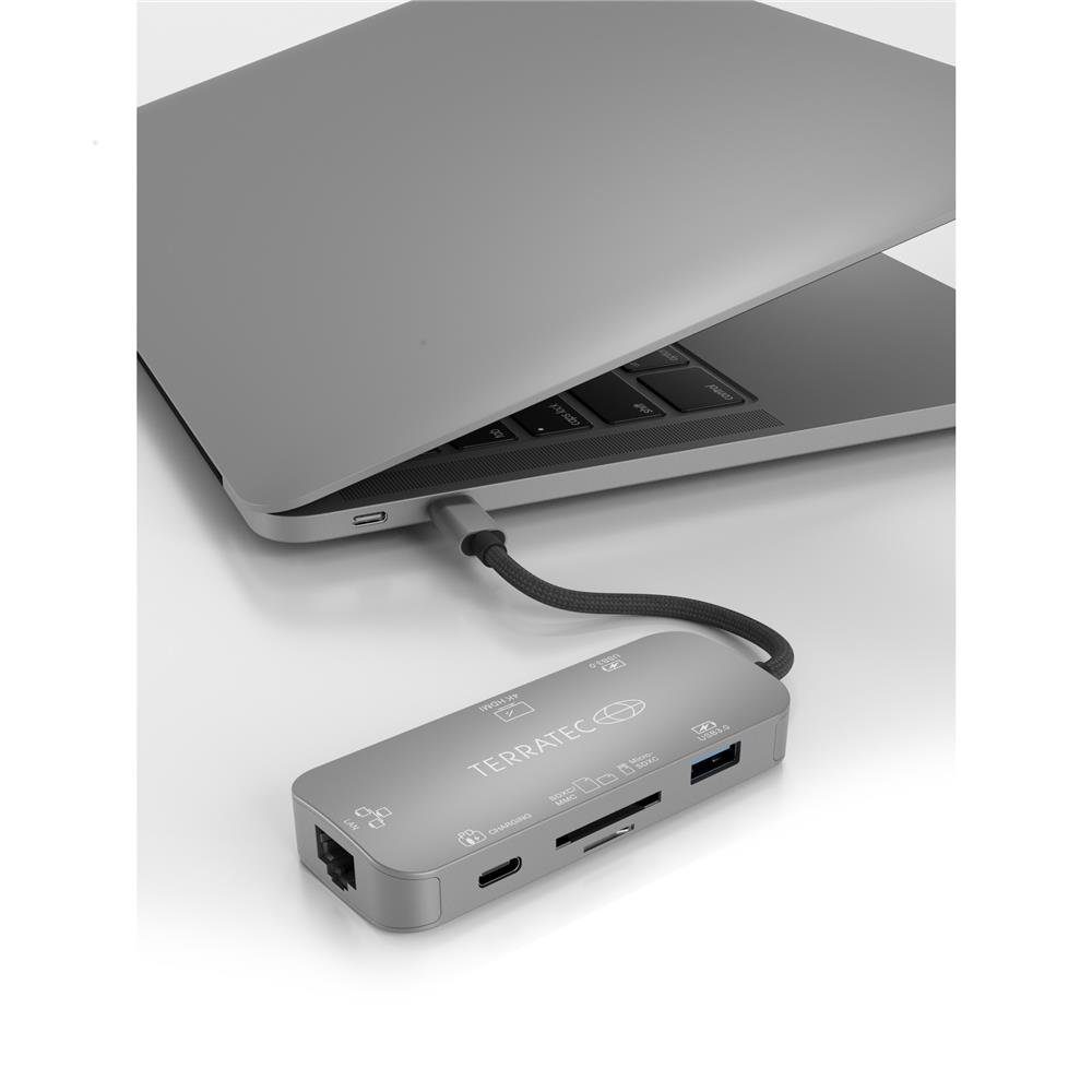 Terratec CONNECT C8 Dockingstation (Adapter mit USB-C PD, HDMI, 2x USB 3.0, Card Reader und RJ45)