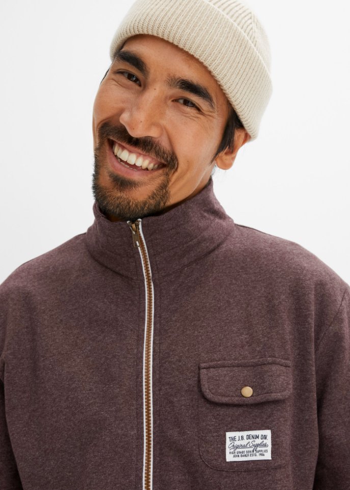 Sweatjacke mit recyceltem Polyester