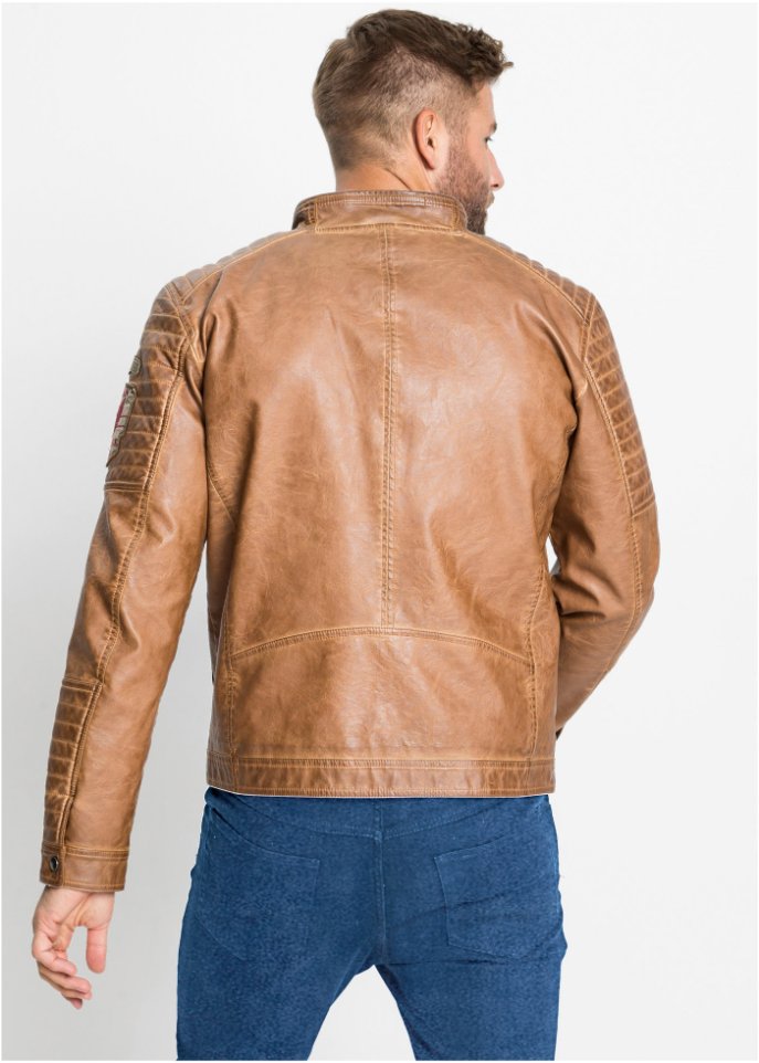 Lederimitat-Jacke