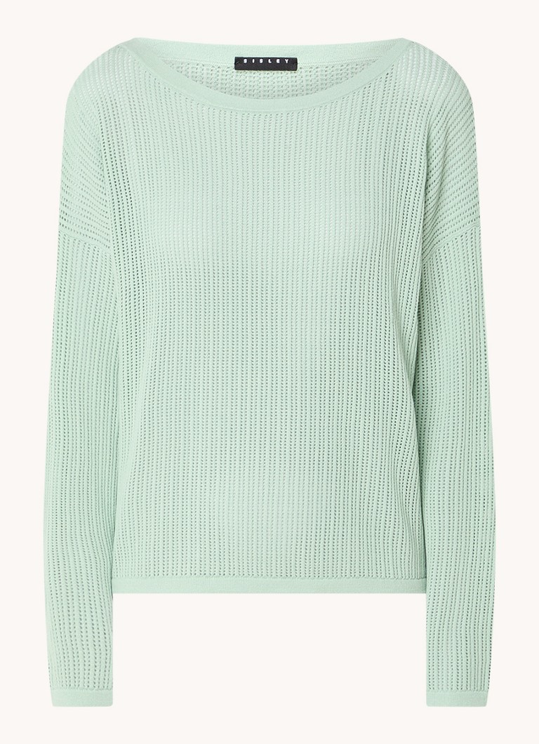 Sisley chunky knit sweater with openwork design