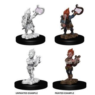 Gnome Male Bard: Pathfinder Deep Cuts Unpainted Minis
