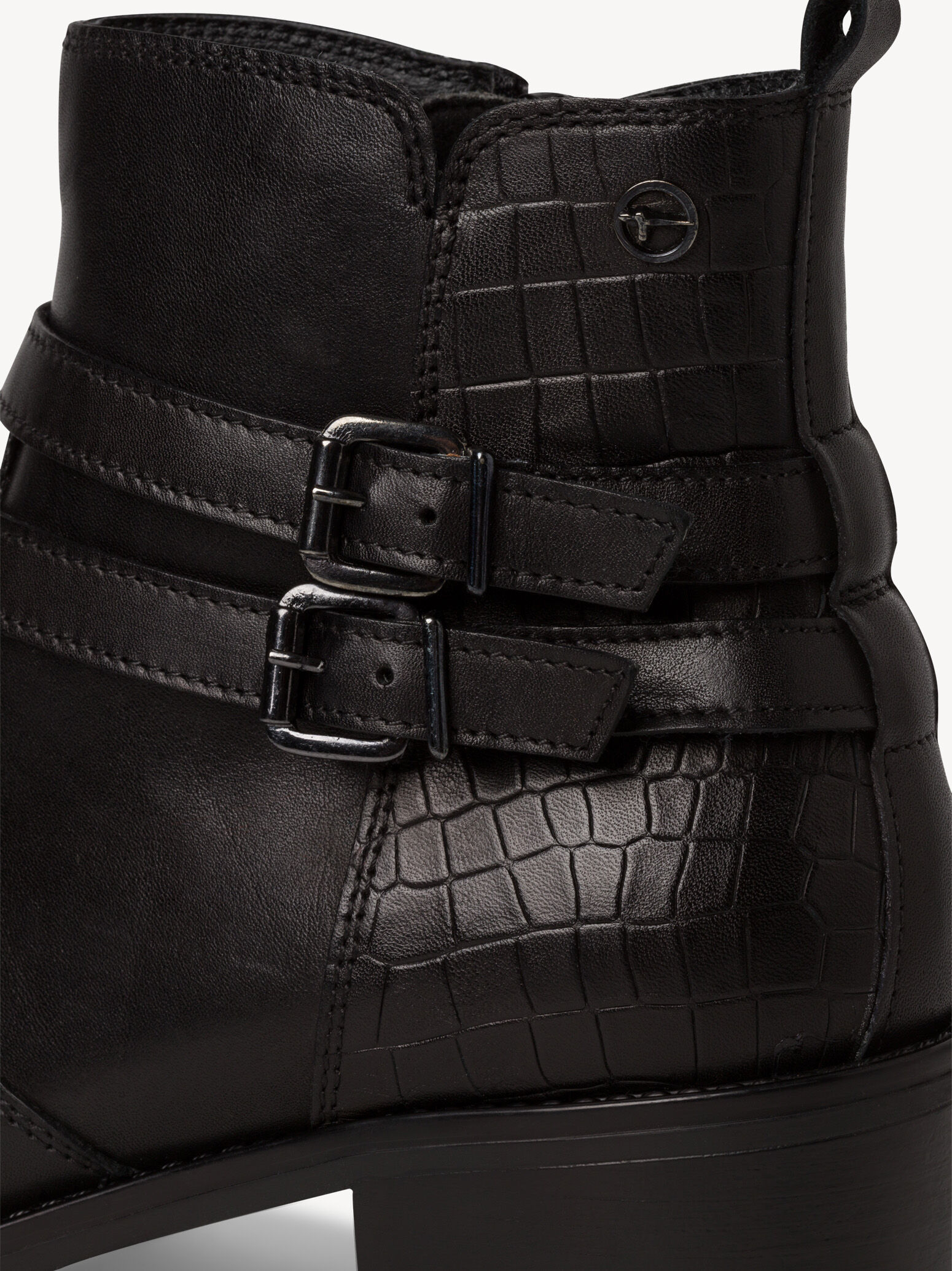 Bottine en cuir - noir