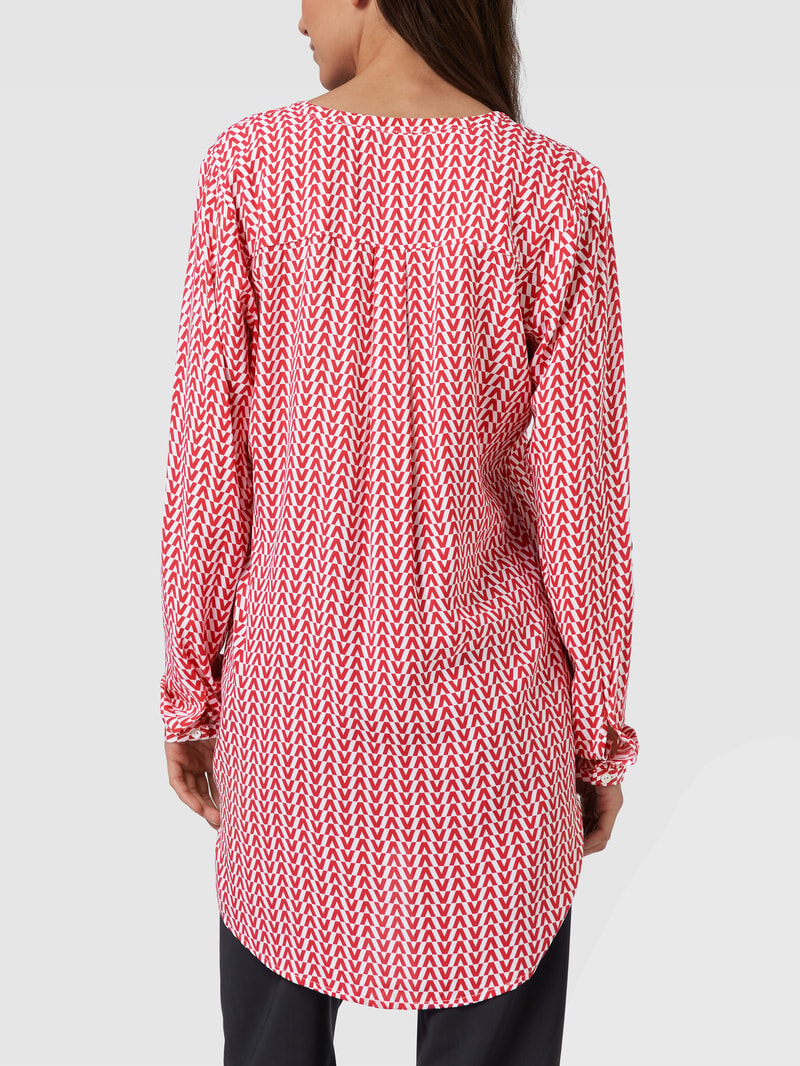 Blusenshirt mit Allover-Muster in metallic rosa