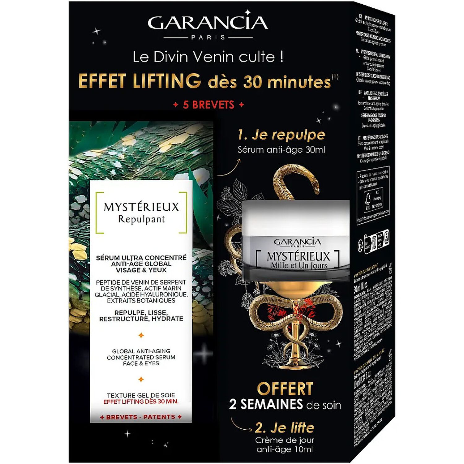 Garancia Mystérieux Coffret Anti-Age Global - Sérum 30 ml + Crème de Jour 10 ml