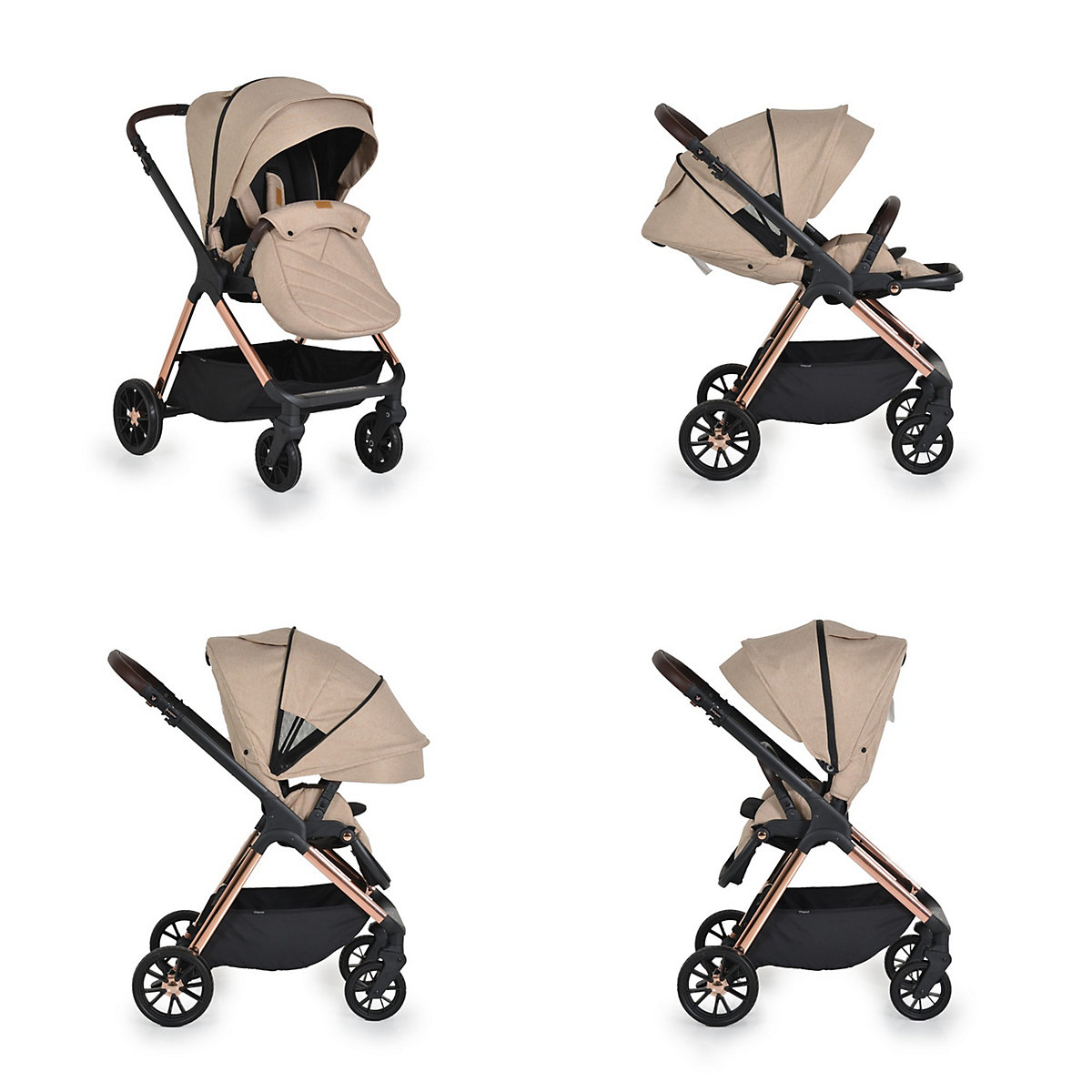 Kombikinderwagen 3 in 1 Empire Babyschale Babywanne Sportsitz Tasche Kombikinderwagen