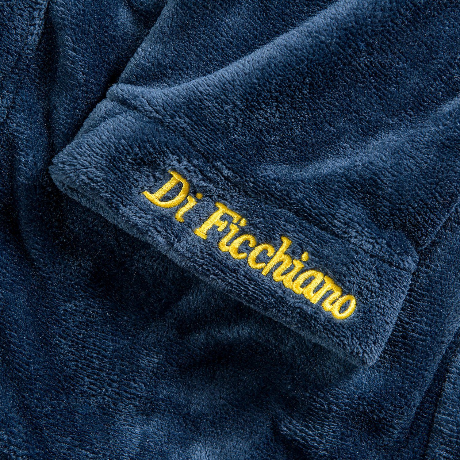 Di Ficchiano Bademantel Di Ficchiano Unisex Herren Damen Bademantel mit Kapuze I Größen XXS -, Polyester, Kapuze, Bindegürtel