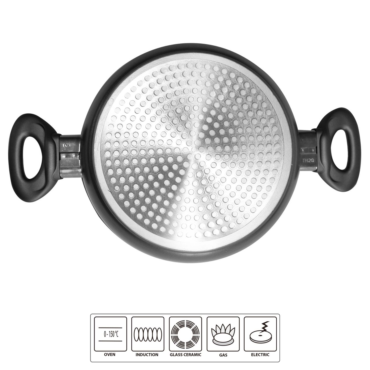 STONELINE® Gourmundo Made in Germany Kochtopf 20 cm, mit Glasdeckel