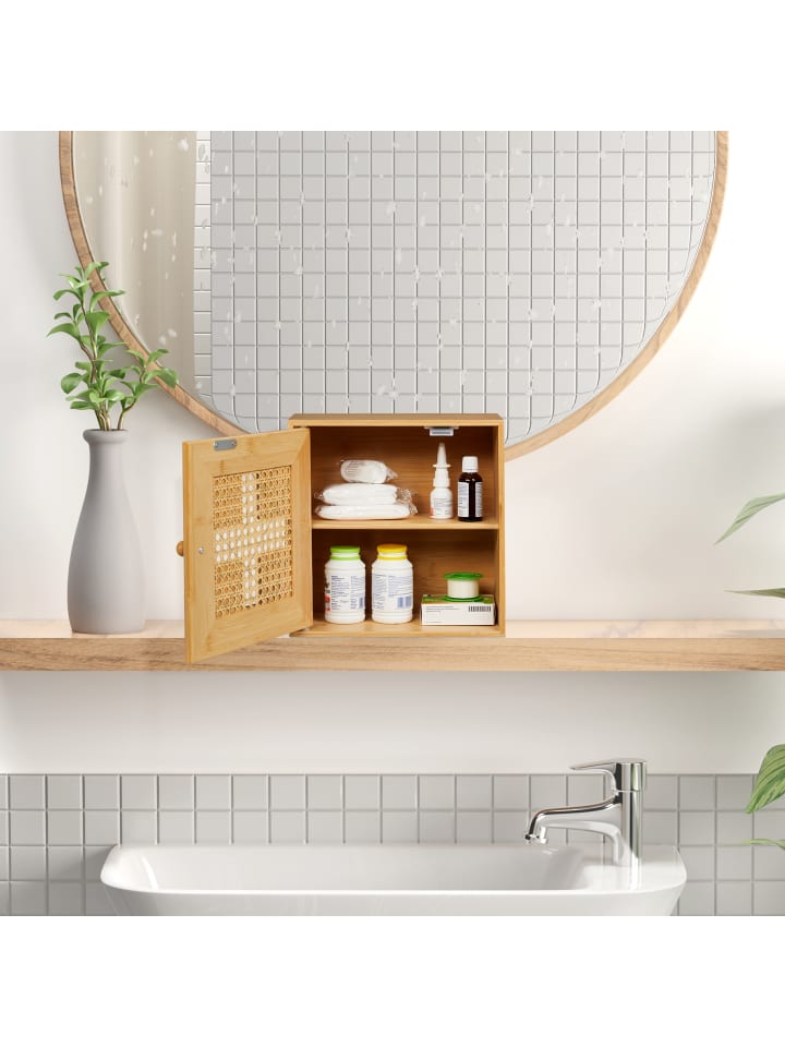relaxdays Medizinschrank in Natur - (B)28 x (H)28 x (T)16 cm günstig kaufen onesize
