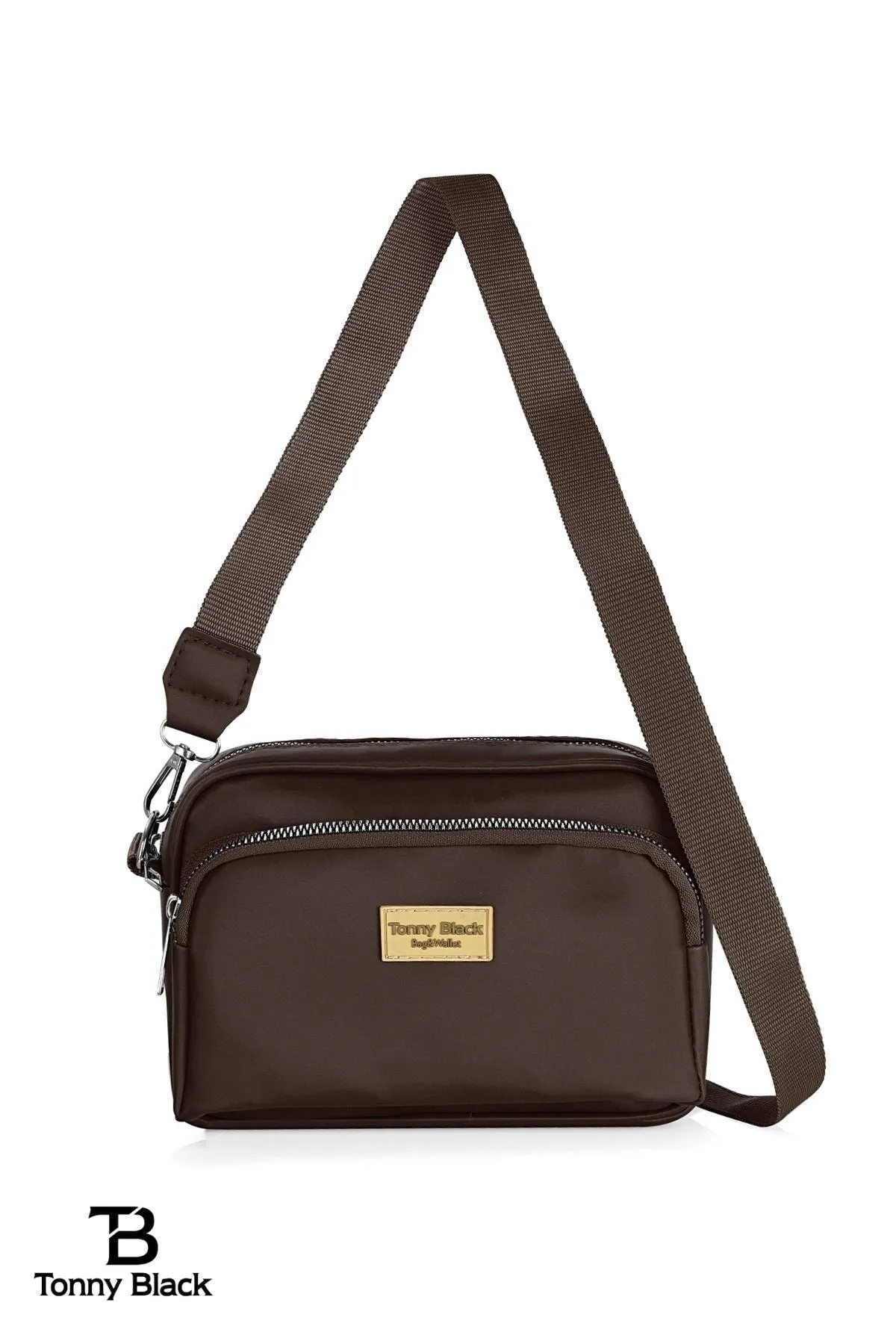 Tonny Black  Original Damen-Umhängetasche mit bequemem Säulengurt, diagonal verstellbarem Gurt und zwei Ösen, wasserdicht