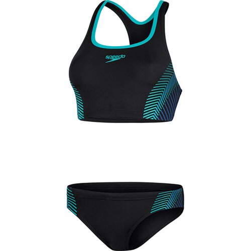 DAMEN BIKINI PLMT RCBK BRF 2PC AF BLACK/GREEN