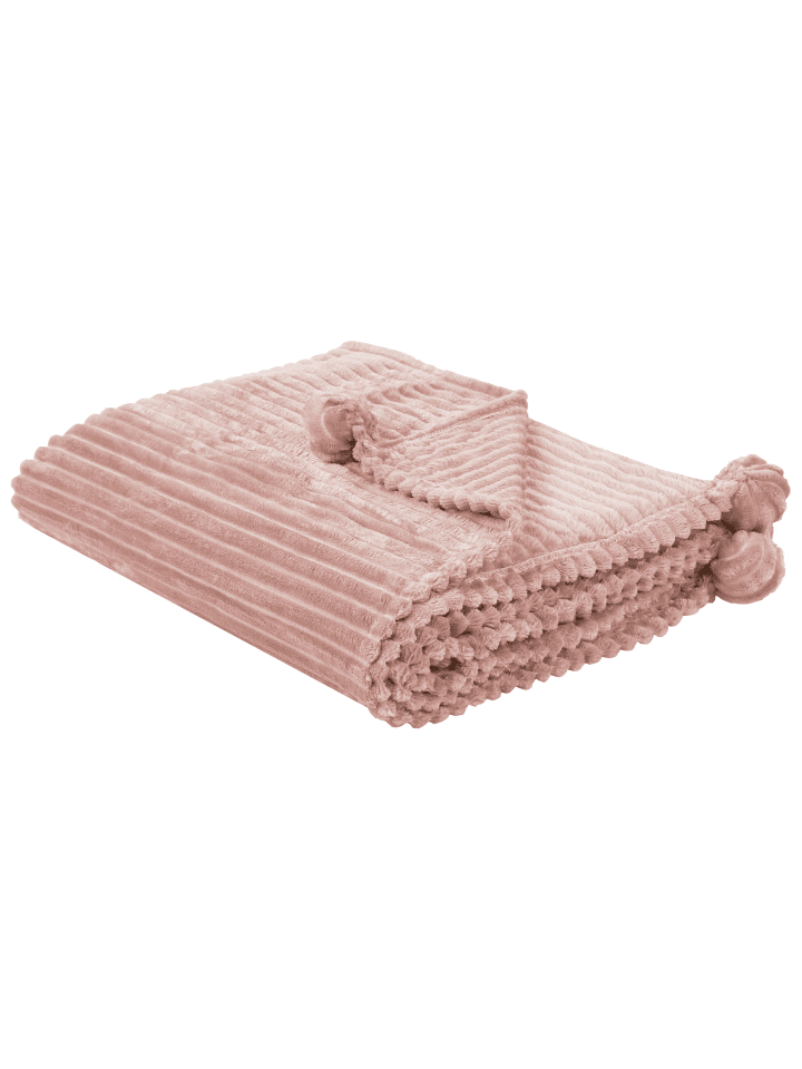 Beliani Kuscheldecke KAWERI in Rosa - (W) 150 x (H) 0.5 x (L) 200 cm günstig kaufen onesize