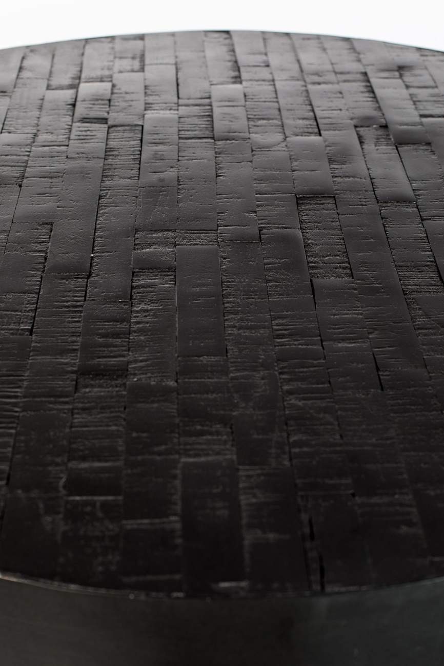 Trendmöbel24 Bartisch Bartisch MAZE rund Schwarz Ø 75 x 93 cm