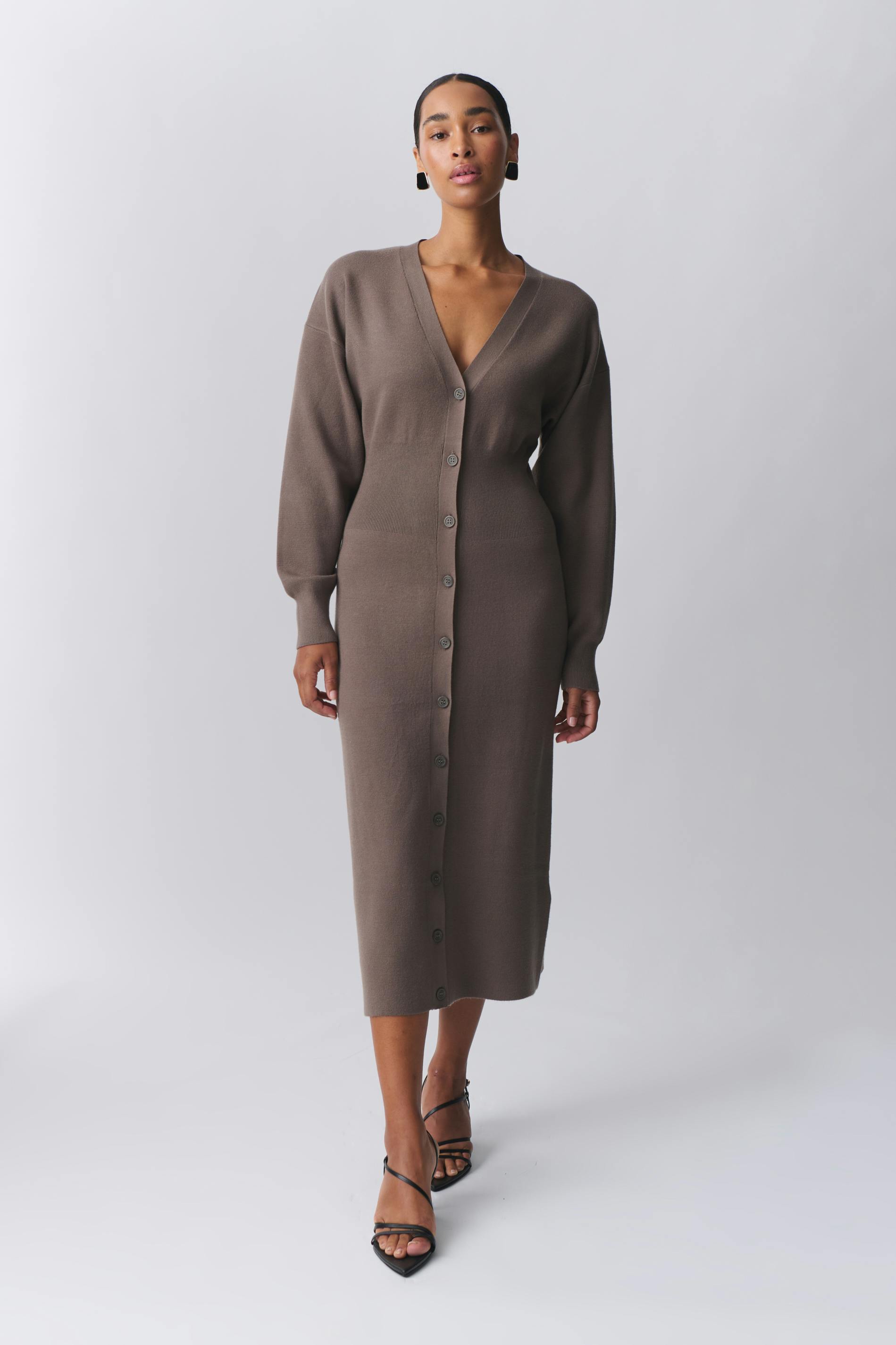 Knitted button down dress