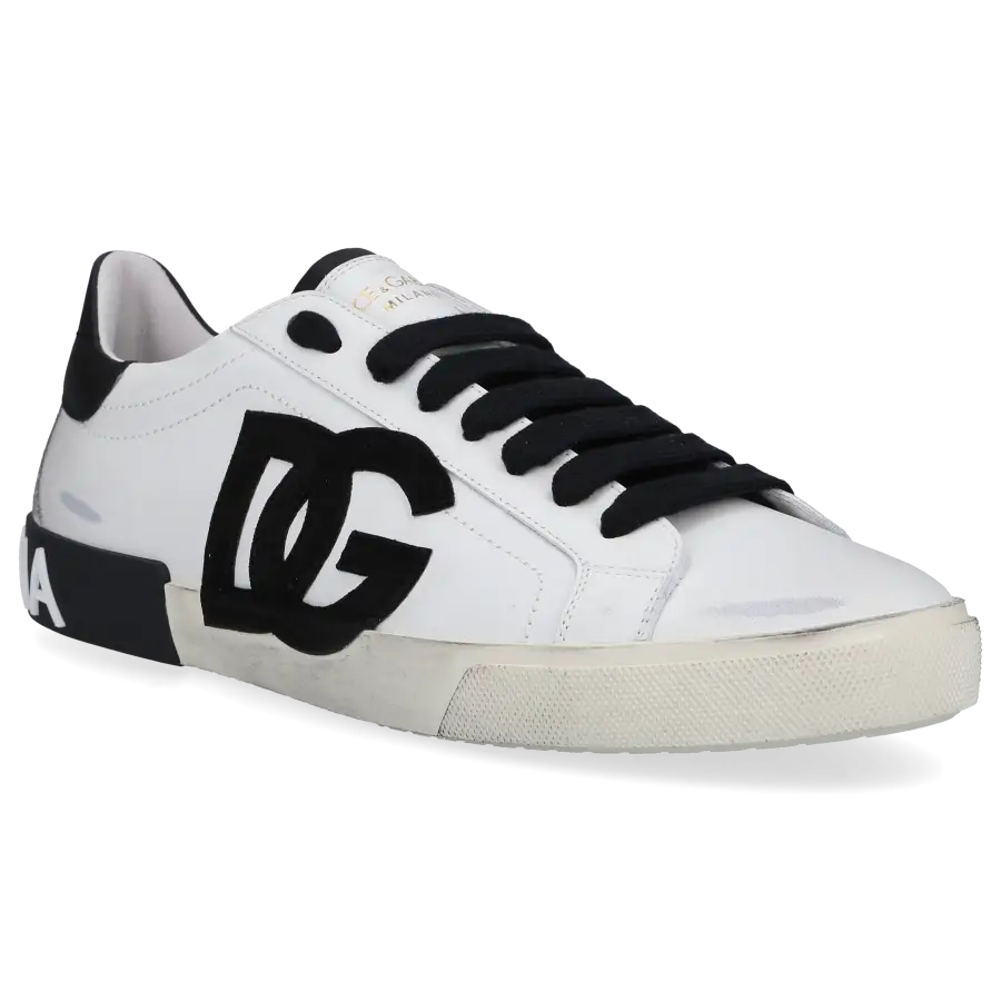 Dolce & Gabbana - Sneaker low PORTOFINO Kalbsleder - schwarz