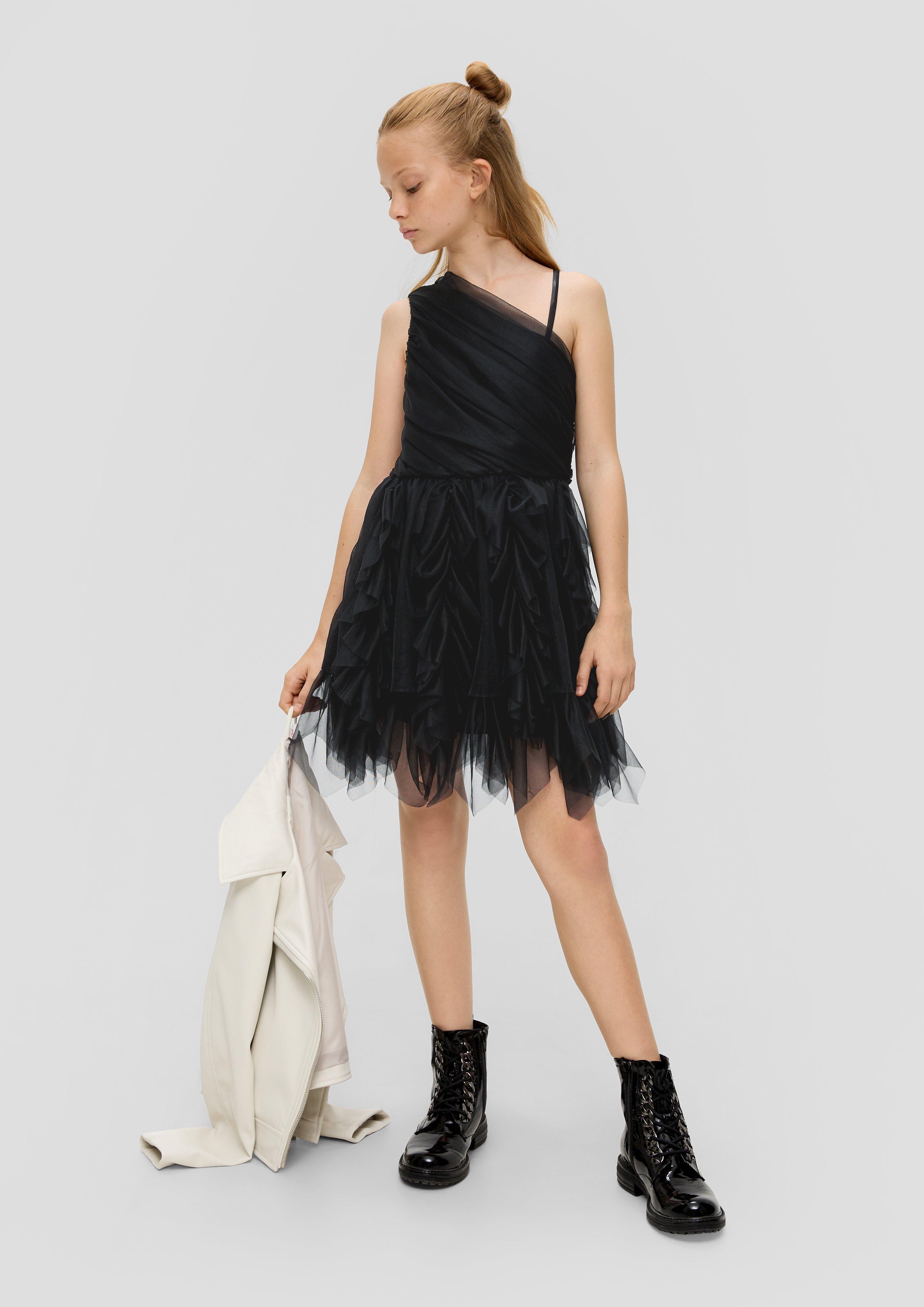 One-Shoulder-Kleid mit Volantrock  2141700-9999
