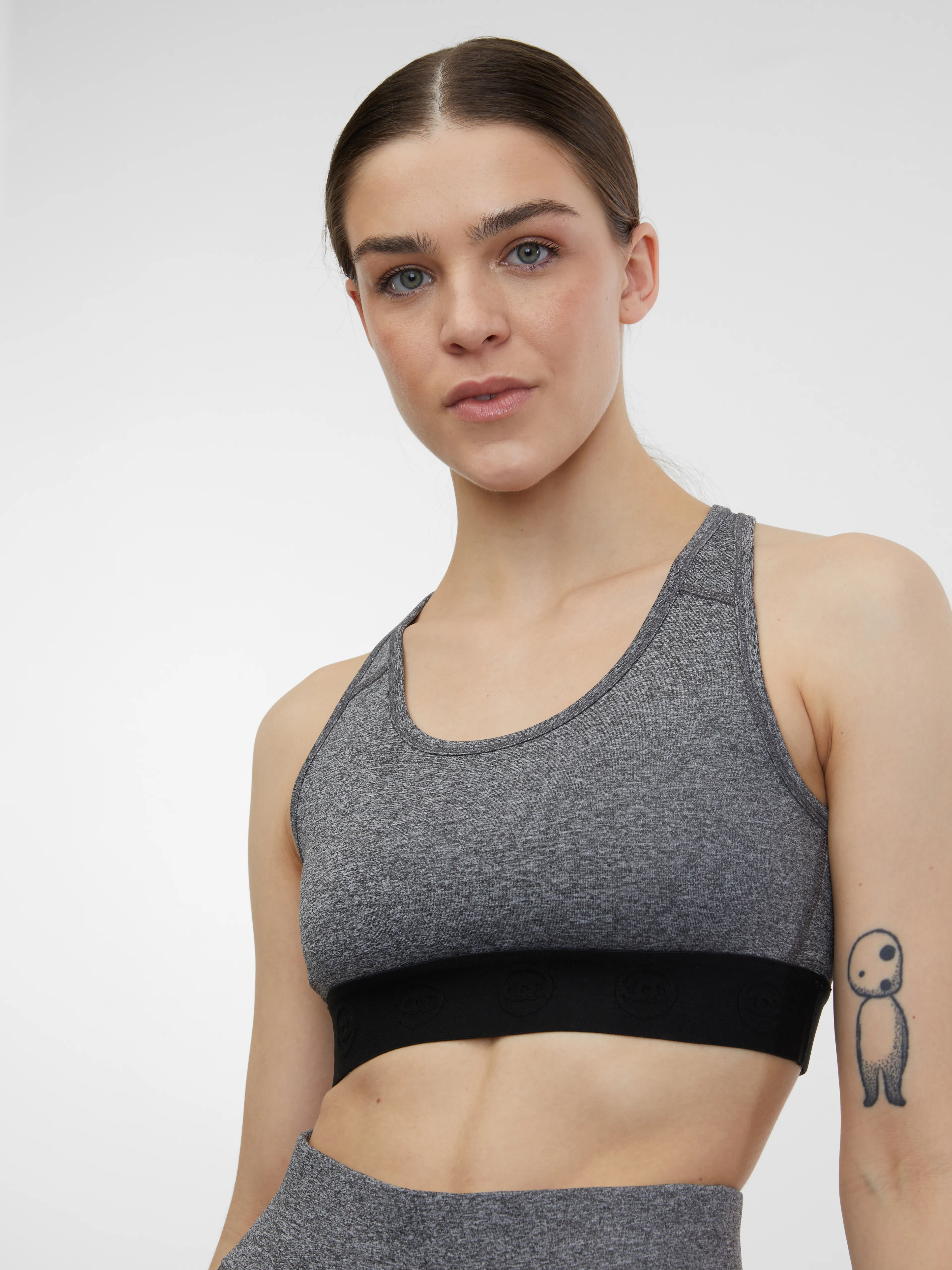 Grau gestromter Damen-Sport-BH ORSAY