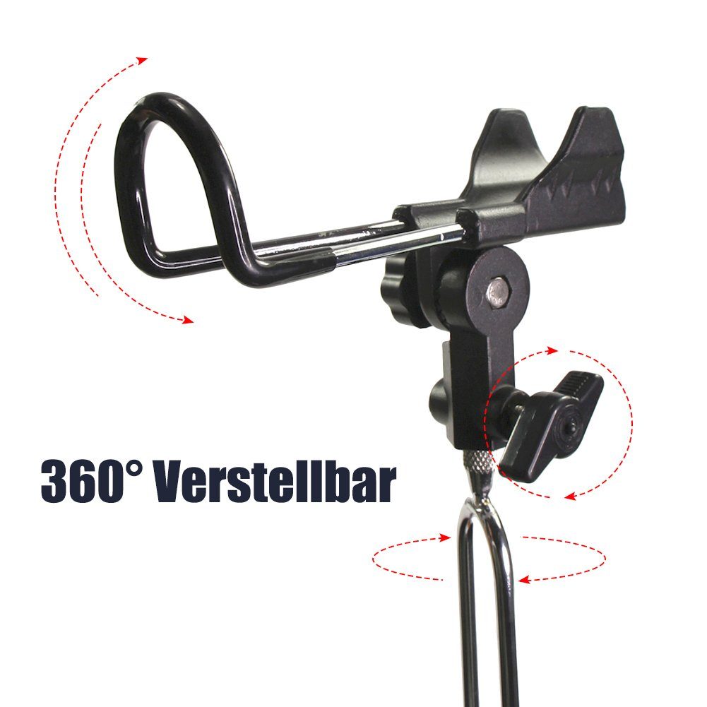 Croch Rutenhalter Rutenständer, (2-tlg., 360° Verstellbar Hallter für Angelruten Edelstahl Stark und Stabil)