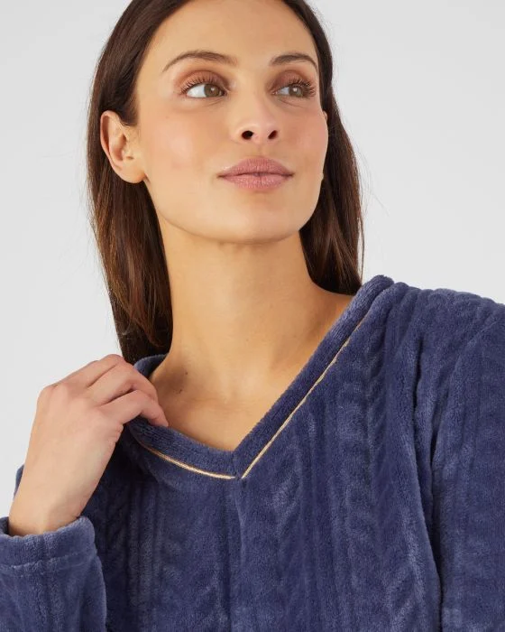 Pyjama maille peluche torsadée et chaude Thermolactyl