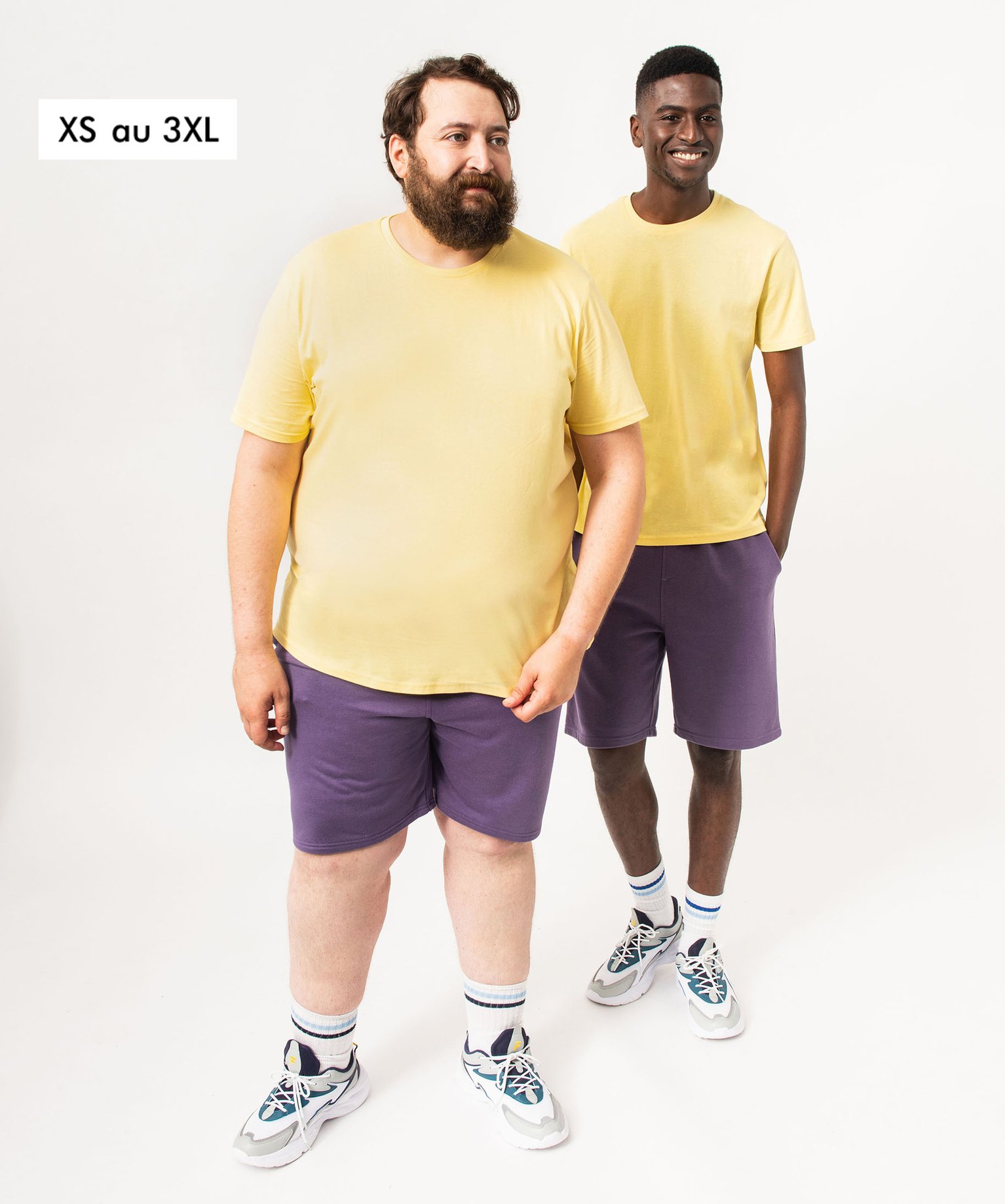 Bermuda homme en maille avec ceinture ajustable violet | GEMO