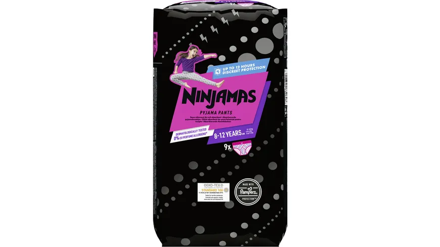 Ninjamas Pyjama Pants für Mädchen 8-12 Jahre